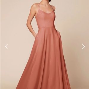 Dear Cleo “Gianna” bridesmaid dress in Amber